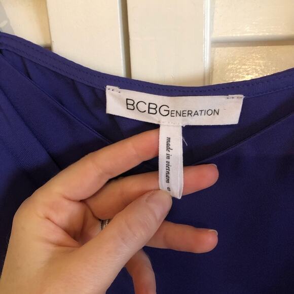 BCBGeneration Purple Wrap Maxi Dress - Picture 3 of 9